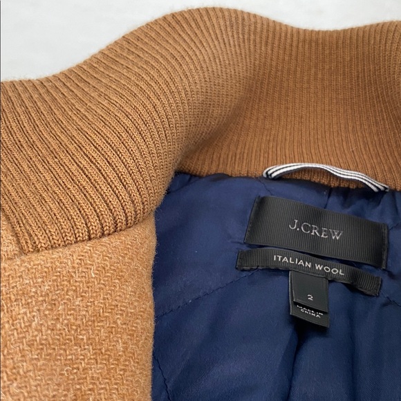 J. Crew Brown Italian Wool Jacket with Navy Lining - Picture 3 of 6